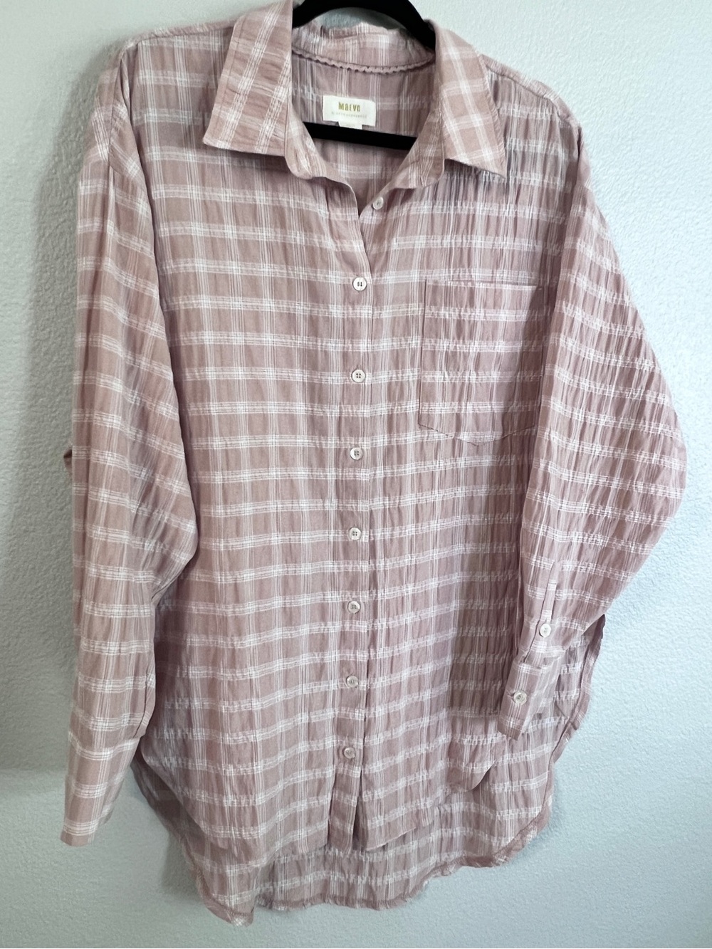 Anthropologie Maeve Bennett Hi Low Button Down Shirt